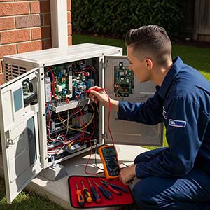 تمديد نحاس أمريكي، فحص شامل للمكيف، تغيير القطع التالفة، فني صيانة مكيفات خبير، تركيب احترافي لمواسير النحاس